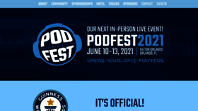What Podfestexpo.com website looked like in 2021 (3 years ago)