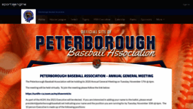 What Peterboroughbaseball.ca website looked like in 2021 (3 years ago)