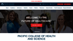 What Pacificcollege.edu website looked like in 2021 (3 years ago)