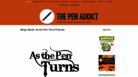 What Penaddict.com website looked like in 2021 (3 years ago)