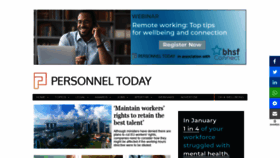 What Personneltoday.com website looked like in 2021 (3 years ago)