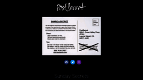 What Postsecret.com website looked like in 2021 (3 years ago)