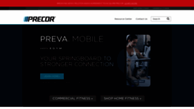 What Precor.com website looked like in 2021 (3 years ago)