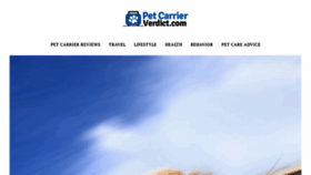 What Petcarrierverdict.com website looked like in 2021 (3 years ago)