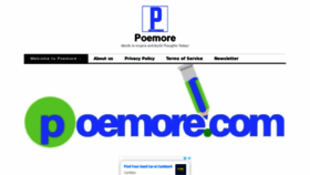 What Poemore.com website looked like in 2021 (3 years ago)