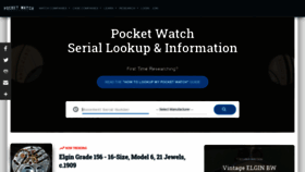 What Pocketwatchdatabase.com website looked like in 2021 (3 years ago)