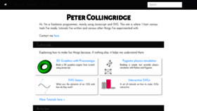 What Petercollingridge.co.uk website looked like in 2021 (3 years ago)
