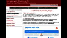 What Proverbes-francais.fr website looked like in 2021 (3 years ago)