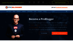 What Problogger.net website looked like in 2021 (3 years ago)