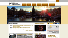 What Pforzheim.de website looked like in 2021 (3 years ago)