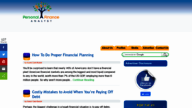 What Personalfinanceanalyst.com website looked like in 2021 (3 years ago)