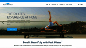 What Peakpilates.com website looked like in 2021 (3 years ago)