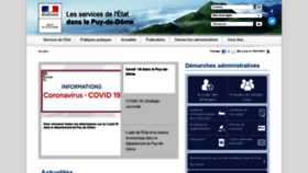 What Puy-de-dome.gouv.fr website looked like in 2021 (3 years ago)