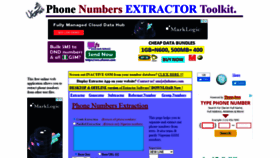What Phonenumberextractor.com website looked like in 2021 (3 years ago)