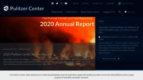 What Pulitzercenter.org website looked like in 2021 (3 years ago)