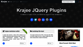 What Plugins.krajee.com website looked like in 2021 (3 years ago)
