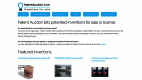 What Patentauction.com website looked like in 2021 (3 years ago)