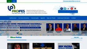 What Proifes.org.br website looked like in 2021 (3 years ago)