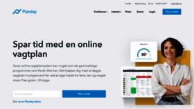 What Planday.dk website looked like in 2021 (3 years ago)