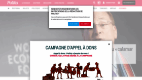 What Politis.fr website looked like in 2021 (3 years ago)