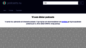 What Podcasts.nu website looked like in 2021 (3 years ago)