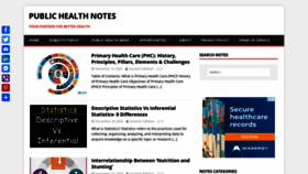 What Publichealthnotes.com website looked like in 2021 (3 years ago)