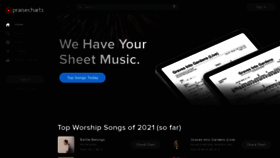 What Praisecharts.com website looked like in 2021 (3 years ago)