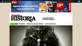 What Popularhistoria.se website looked like in 2021 (3 years ago)