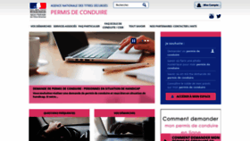What Permisdeconduire.ants.gouv.fr website looked like in 2021 (3 years ago)