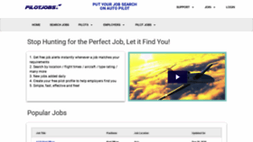 What Pilotjobs.io website looked like in 2021 (3 years ago)