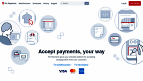 What Pinpayments.com website looked like in 2021 (3 years ago)