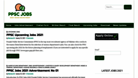 What Ppscjobs.com.pk website looked like in 2021 (3 years ago)