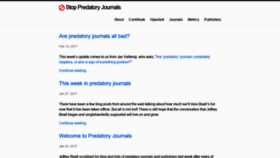What Predatoryjournals.com website looked like in 2021 (3 years ago)