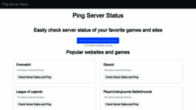What Pingserverstatus.com website looked like in 2021 (3 years ago)