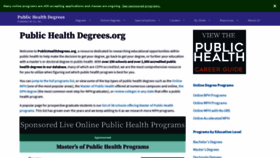 What Publichealthdegrees.org website looked like in 2021 (3 years ago)