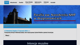 What Parafiawygnanowice.pl website looked like in 2021 (3 years ago)