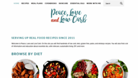 What Peaceloveandlowcarb.com website looked like in 2021 (3 years ago)