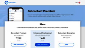 What Premium.getcontact.com website looked like in 2021 (3 years ago)