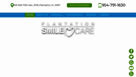 What Plantationsmilecare.com website looked like in 2021 (3 years ago)