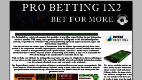 What Pro-betting1x2.com website looked like in 2021 (3 years ago)