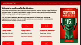 What Passcomptia.com website looked like in 2021 (3 years ago)