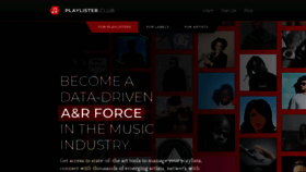 What Playlister.club website looked like in 2021 (3 years ago)