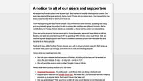 What Perian.org website looked like in 2021 (4 years ago)