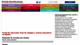What Portaldeeducacion.com.mx website looked like in 2021 (3 years ago)
