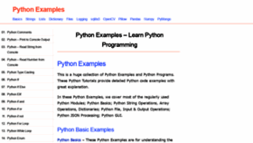 What Pythonexamples.org website looked like in 2021 (3 years ago)