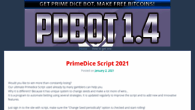 What Primedicescript.com website looked like in 2021 (3 years ago)