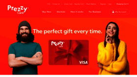 What Prezzycard.co.nz website looked like in 2021 (3 years ago)