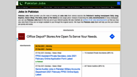 What Pakistanjobsbank.com website looked like in 2021 (3 years ago)