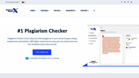 What Plagiarismcheckerx.com website looked like in 2021 (3 years ago)