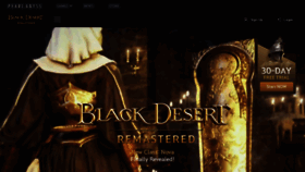 What Playblackdesert.com website looked like in 2021 (3 years ago)